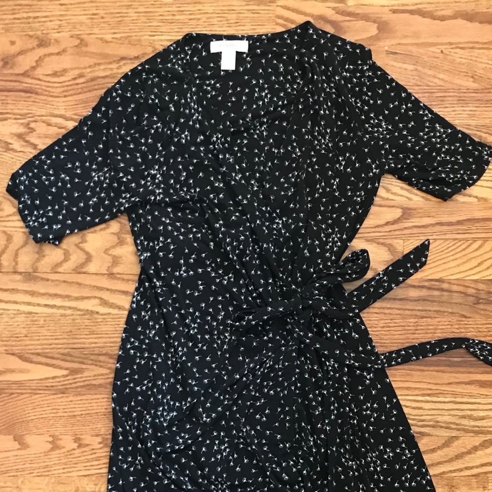 Black Maternity Wrap Dress